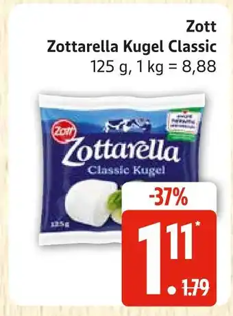 Marktkauf Zott zottarella kugel classic Angebot