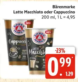 Marktkauf Bärenmarke latte macchiato oder cappuccino Angebot