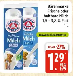 Marktkauf Bärenmarke frische oder haltbare milch Angebot