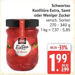 Marktkauf Schwartau konfitüre extra, samt oder weniger zucker Angebot