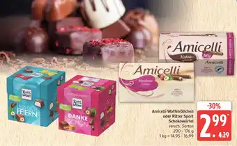 Marktkauf Amicelli amicelli waffelröllchen oder ritter sport schokowürfel Angebot