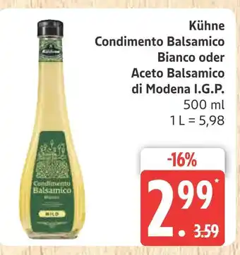 Marktkauf Kühne condimento balsamico bianco Angebot