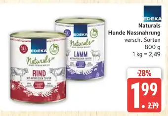 Marktkauf Edeka naturals hunde nassnahrung Angebot
