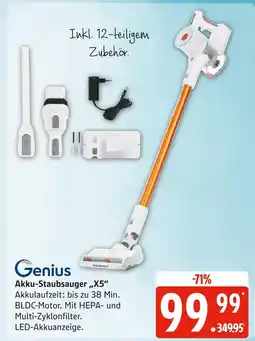 Marktkauf Genius akku-staubsauger „x5“ Angebot