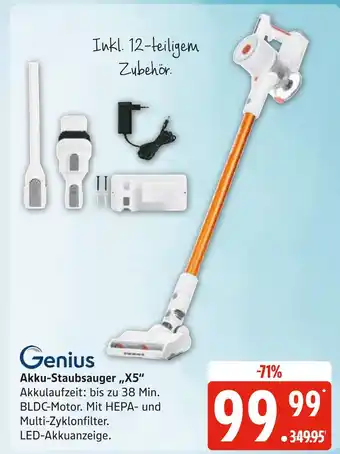 Marktkauf Genius akku-staubsauger „x5“ Angebot