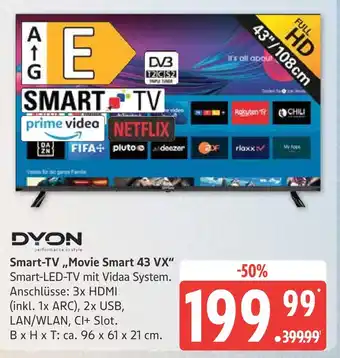 Marktkauf Dyon smart-tv „movie smart 43 vx“ Angebot