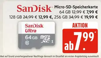 Marktkauf Sandisk micro-sd-speicherkarte Angebot