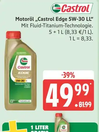 Marktkauf Castrol motoröl „castrol edge 5w-30 ll“ Angebot