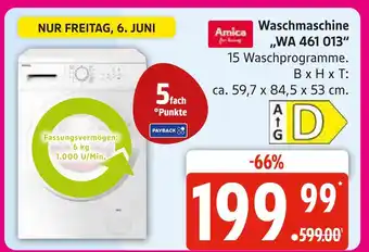Marktkauf Amica waschmaschine wa 461 013 Angebot