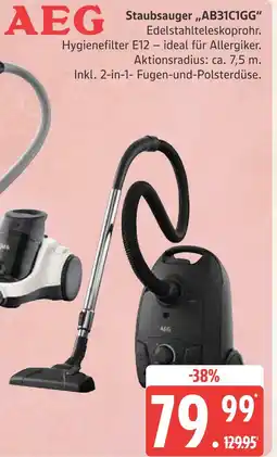 Marktkauf Aeg staubsauger „ab31c1gg“ Angebot