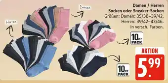 Marktkauf Damen / herren socken oder sneaker-socken Angebot