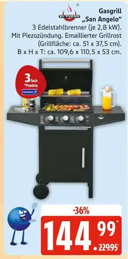 Marktkauf El fuego gasgrill san angelo Angebot