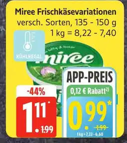 Edeka Miree frischkäsevariationen Angebot