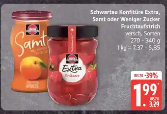 Edeka Schwartau konfitüre extra, samt oder weniger zucker fruchtaufstrich Angebot