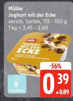 Edeka Müller joghurt mit der ecke Angebot
