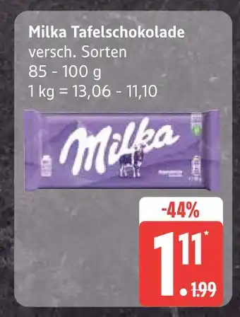 Edeka Milka tafelschokolade Angebot