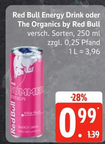 Edeka Red bull red bull energy drink oder the organics by red bull Angebot