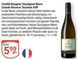 Globus Famille Bougrier Sauvignon Blanc Grande Reserve Touraine AOP Angebot