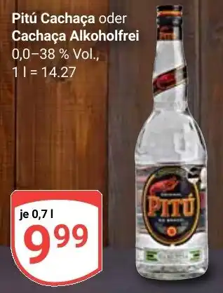 Globus Pitú Cachaça oder Cachaça Alkoholfrei Angebot