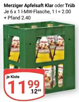 Globus Merziger Apfelsaft Klar oder Trüb Angebot
