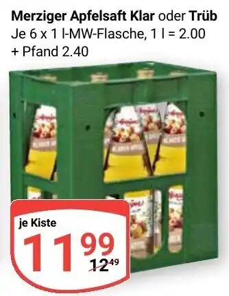 Globus Merziger Apfelsaft Klar oder Trüb Angebot