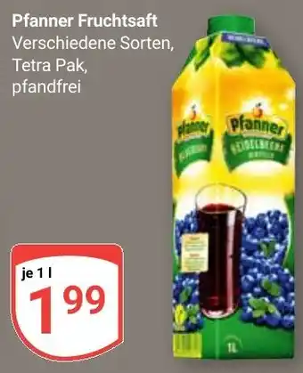Globus Pfanner Fruchtsaft Angebot