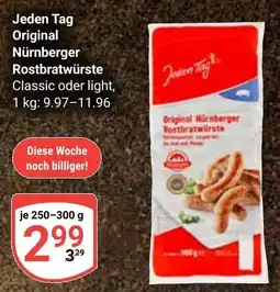 Globus Jeden Tag Original Nürnberger Rostbratwürste Angebot