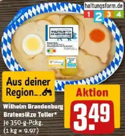 REWE Wilhelm Brandenburg Bratensülze Teller Angebot