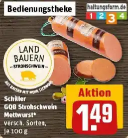 REWE Schiller GQB Strohschwein Mettwurst Angebot