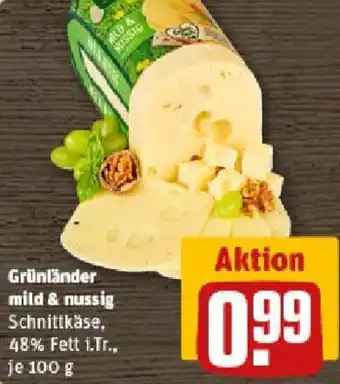 REWE Grünländer mild & nussig Angebot
