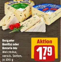 REWE Bergader Bonifaz oder Bavaria blu Angebot