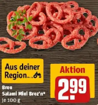 REWE Breu Salami Mini Brez'n Angebot