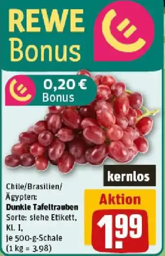 REWE Dunkle Tafeltrauben Angebot
