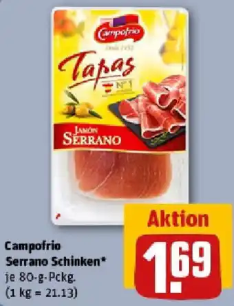 REWE Campofrio Serrano Schinken Angebot