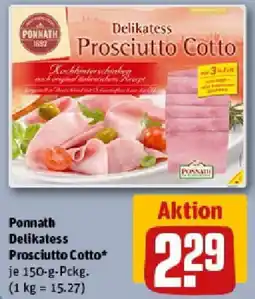 REWE Ponnath Delikatess Prosciutto Cotto Angebot