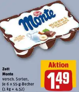 REWE Zott Monte Angebot