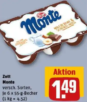 REWE Zott Monte Angebot