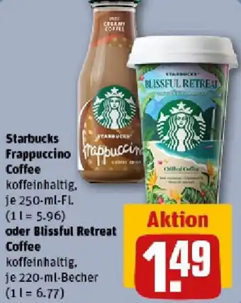 REWE Starbucks Frappuccino Coffee oder Blissful Retreat Coffee Angebot