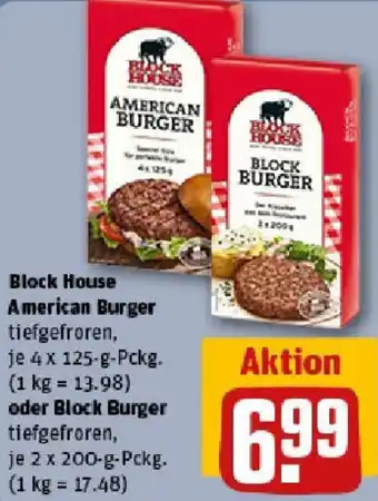 REWE Block House American Burger oder Block Burger Angebot
