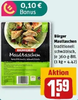 REWE Bürger Maultaschen Angebot