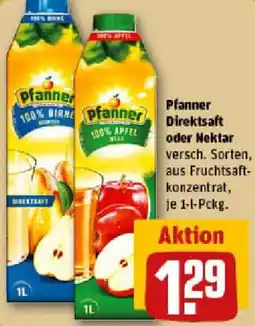 REWE Pfanner Direktsaft oder Nektar Angebot