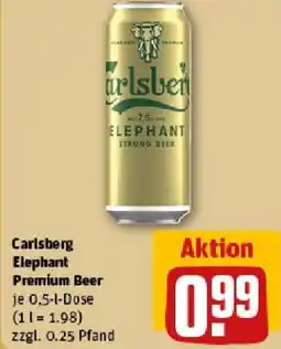 REWE Carlsberg Elephant Premium Beer Angebot