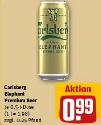 REWE Carlsberg Elephant Premium Beer Angebot