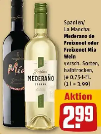 REWE Mederano de Freixenet oder Freixenet Mia Wein Angebot