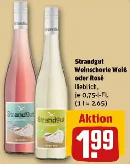 REWE Strandgut Weinschorle Weiß oder Rosé Angebot