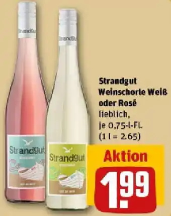 REWE Strandgut Weinschorle Weiß oder Rosé Angebot