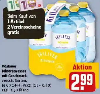 REWE Vöslauer Mineralwasser mit Geschmack Angebot
