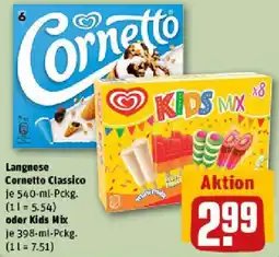 REWE Langnese Cornetto Classico oder Kids Mix Angebot