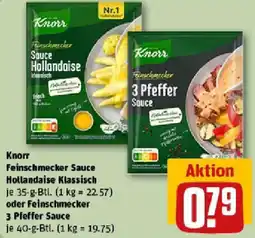 REWE Knorr Feinschmecker Sauce Hollandaise Klassisch oder Feinschmecker 3 Pfeffer Sauce Angebot