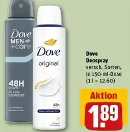 REWE Dove Deospray Angebot